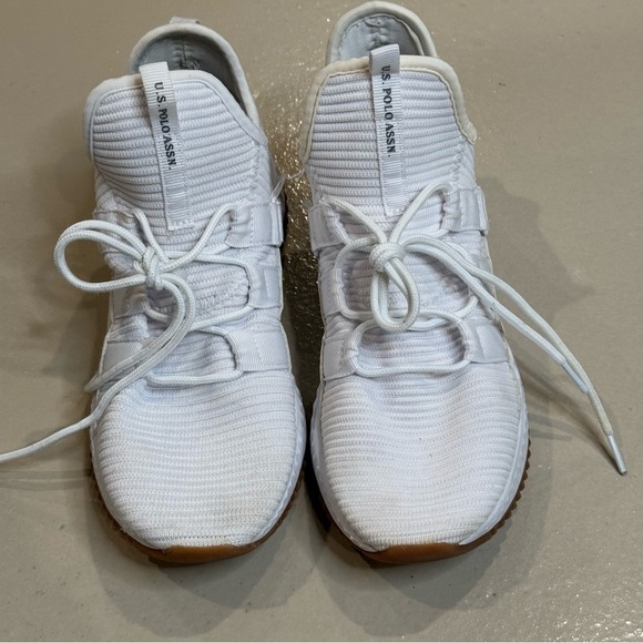 US POLO ASSN White Tennis Shoes Men’s Size 8 - Picture 1 of 12